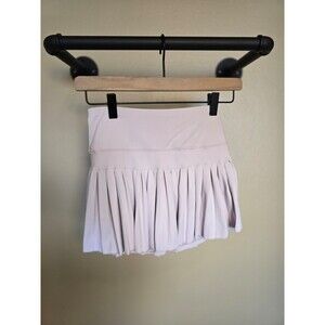 Gold hinge pleated tennis skirt light pink with shorts women's size small